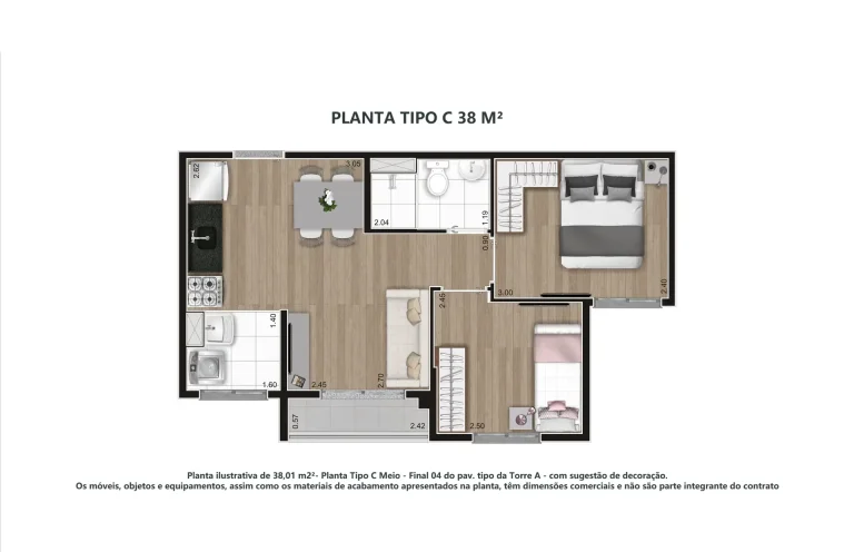 planta tipo C 38m - evo diadema